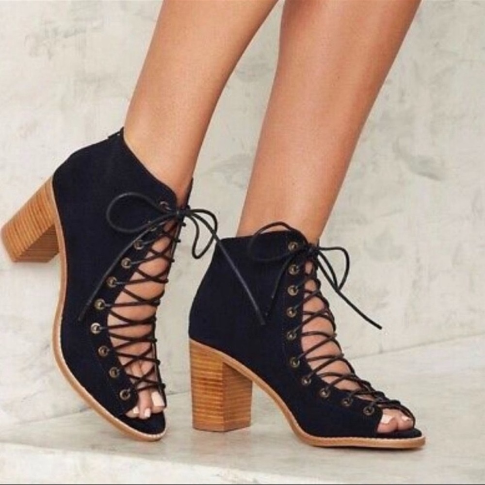 Jeffrey Campbell PEEP TOE Ankle BOOTIES